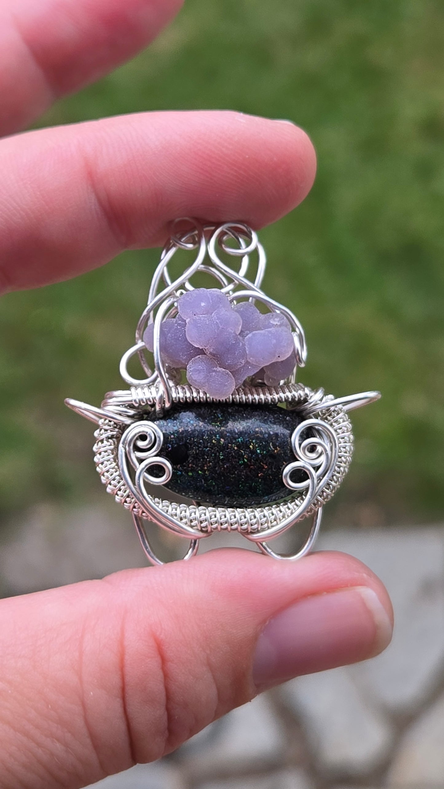 Cauldron Wire Wrapped Pendant