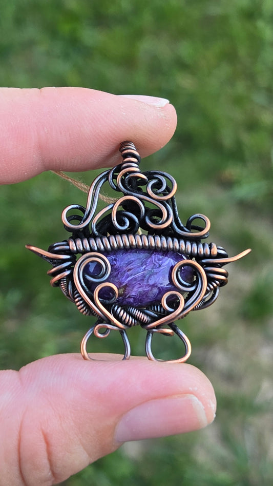 Cauldron Wire Wrapped Pendant