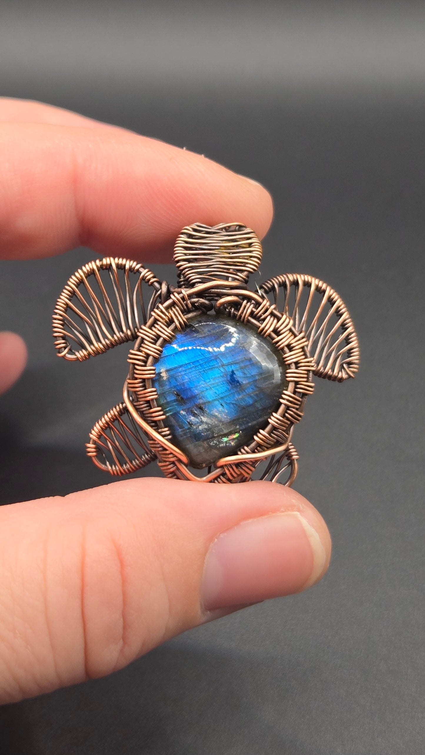 Turtle Wire Wrapped Pendant