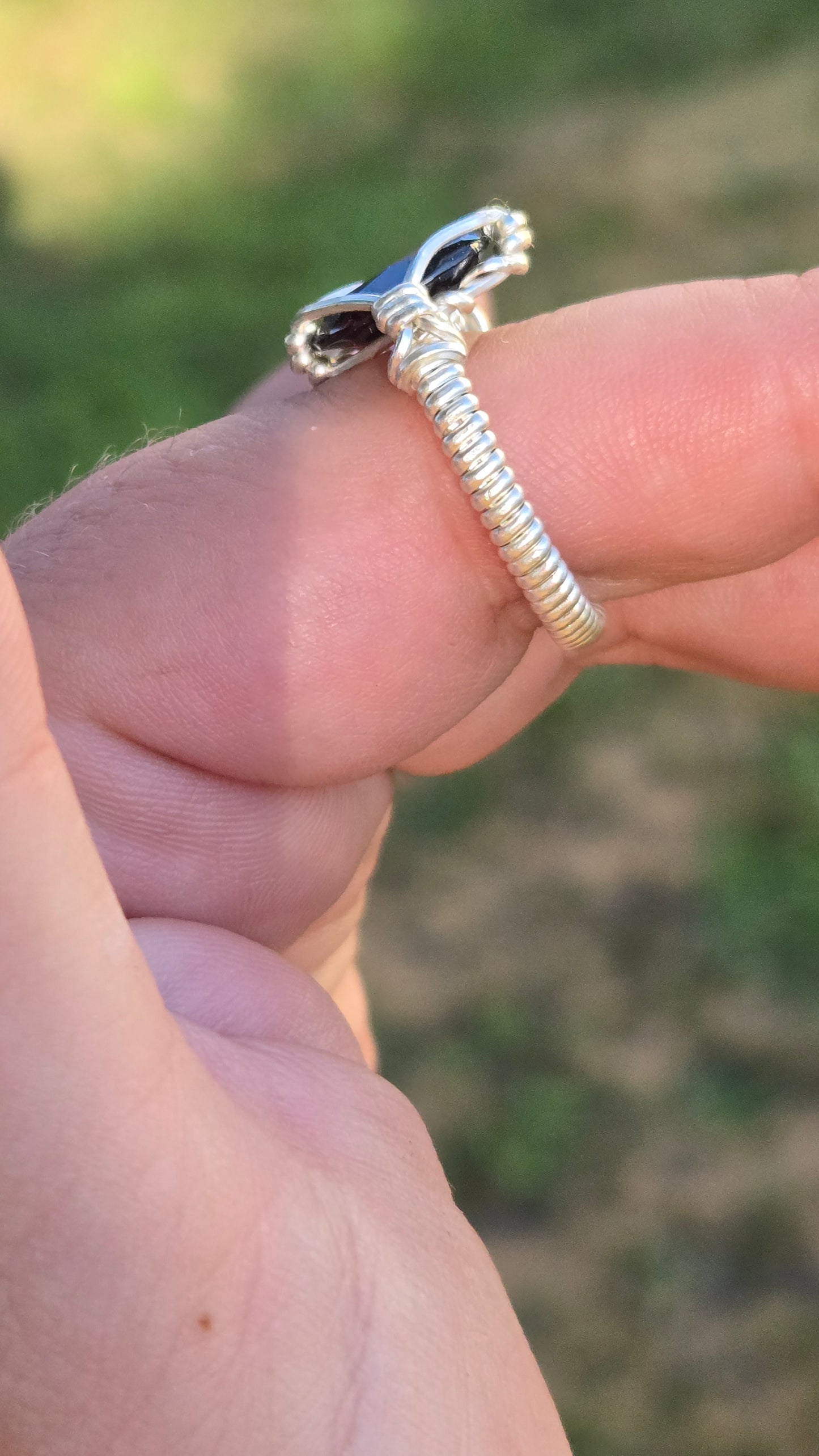 Garnet Wire Wrapped Ring