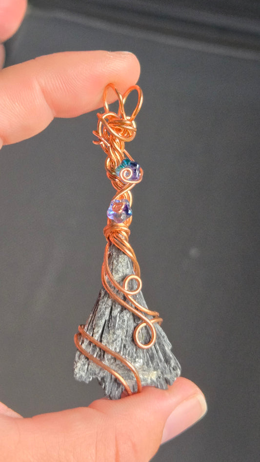 Witches Broom Wire Wrapped Pendant