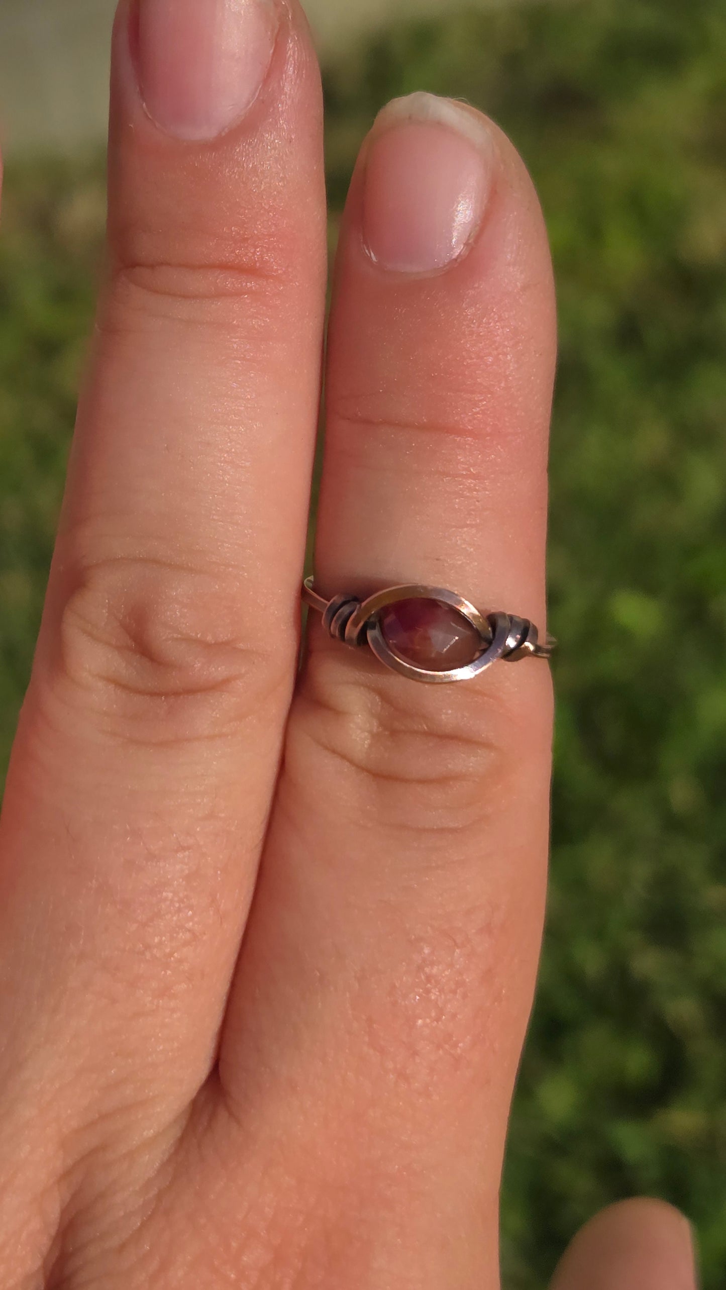 Andalusite Wire Wrapped Ring