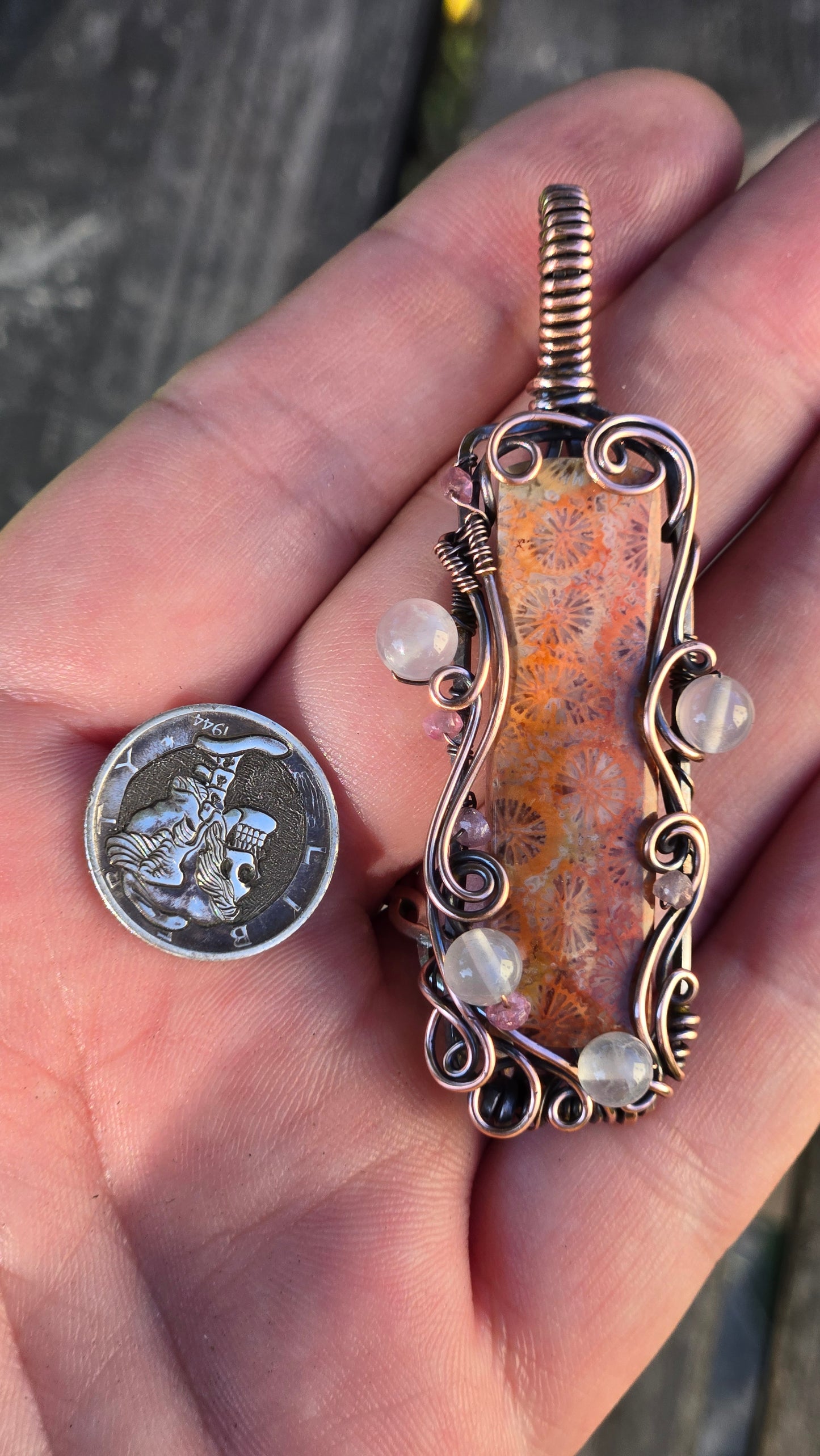 Fit for a Mermaid Wire Wrapped Pendant