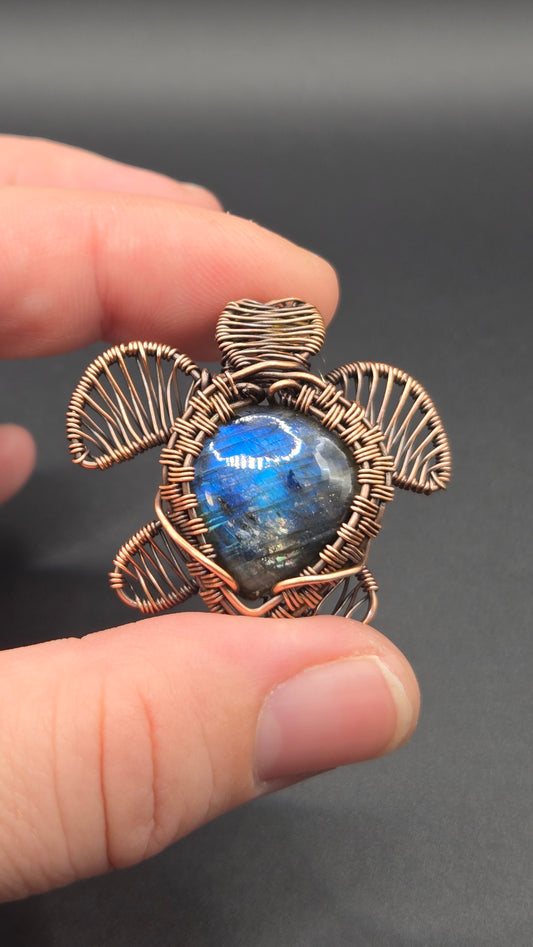 Turtle Wire Wrapped Pendant