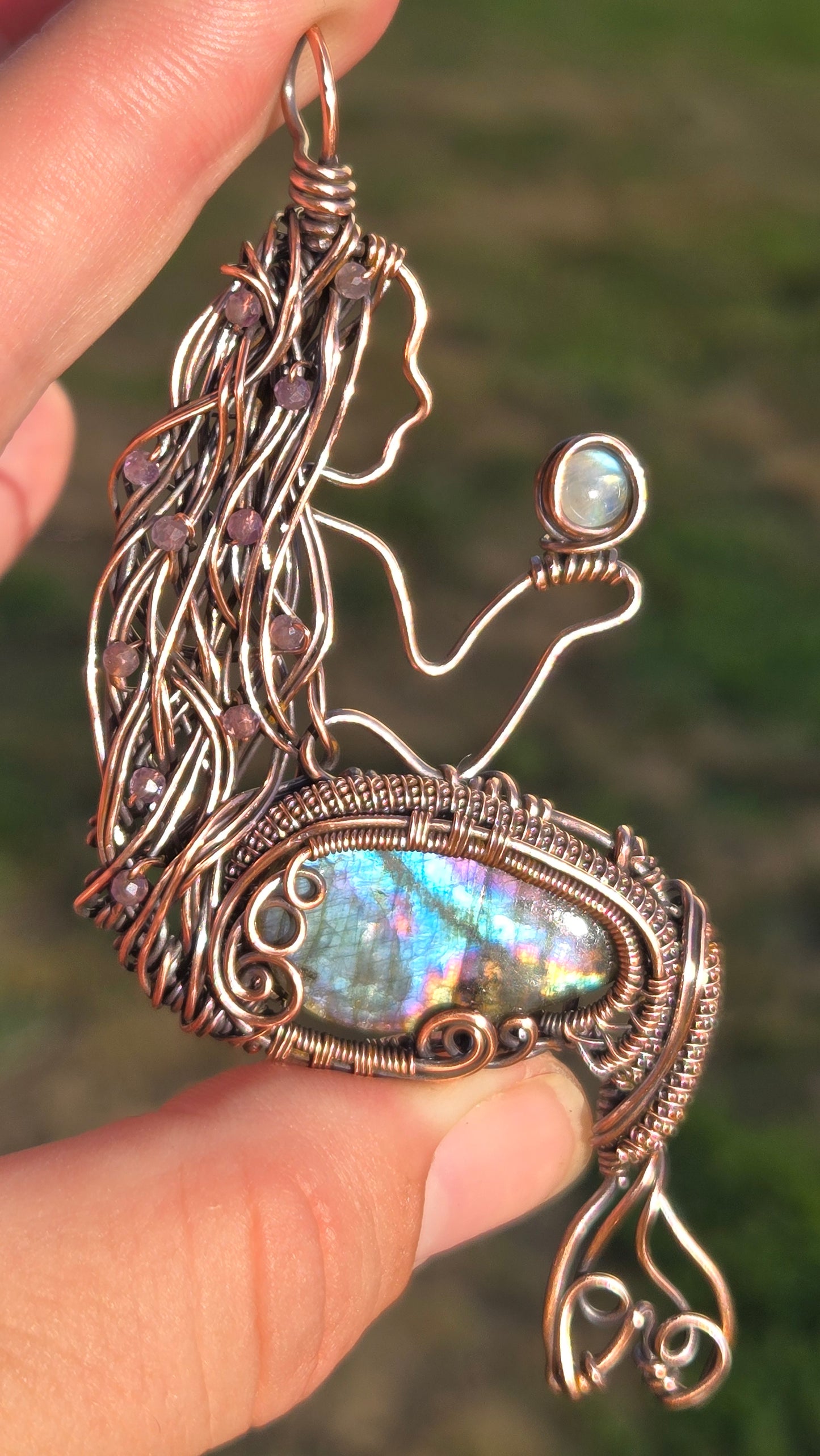 Mermaid Wire Wrapped Pendant