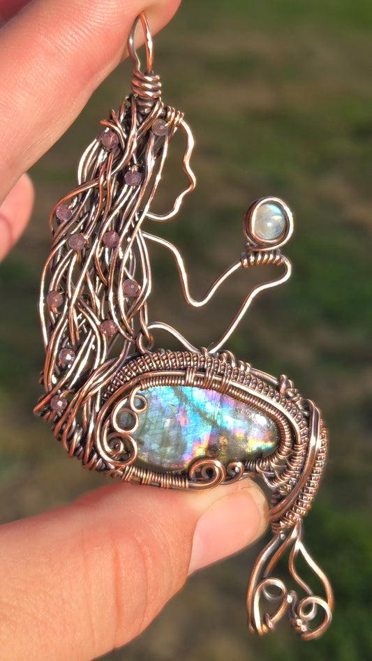 Mermaid Wire Wrapped Pendant
