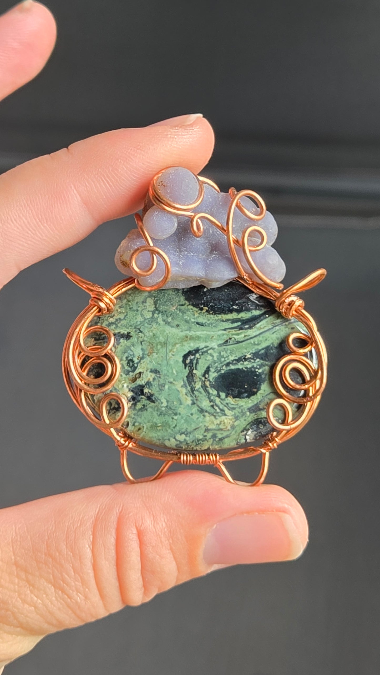 Cauldron Wire Wrapped Pendant
