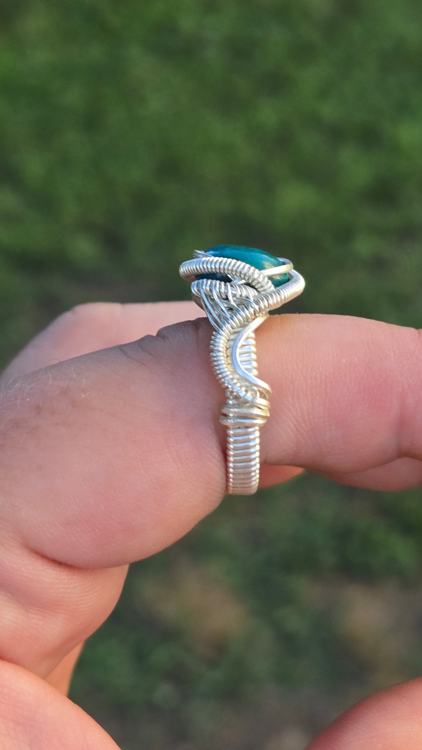 Chrysocolla Wire Wrapped Ring