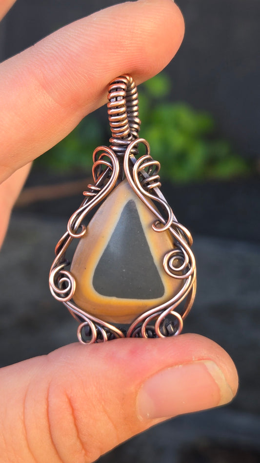 Polychrome Jasper Wire Wrapped Pendant