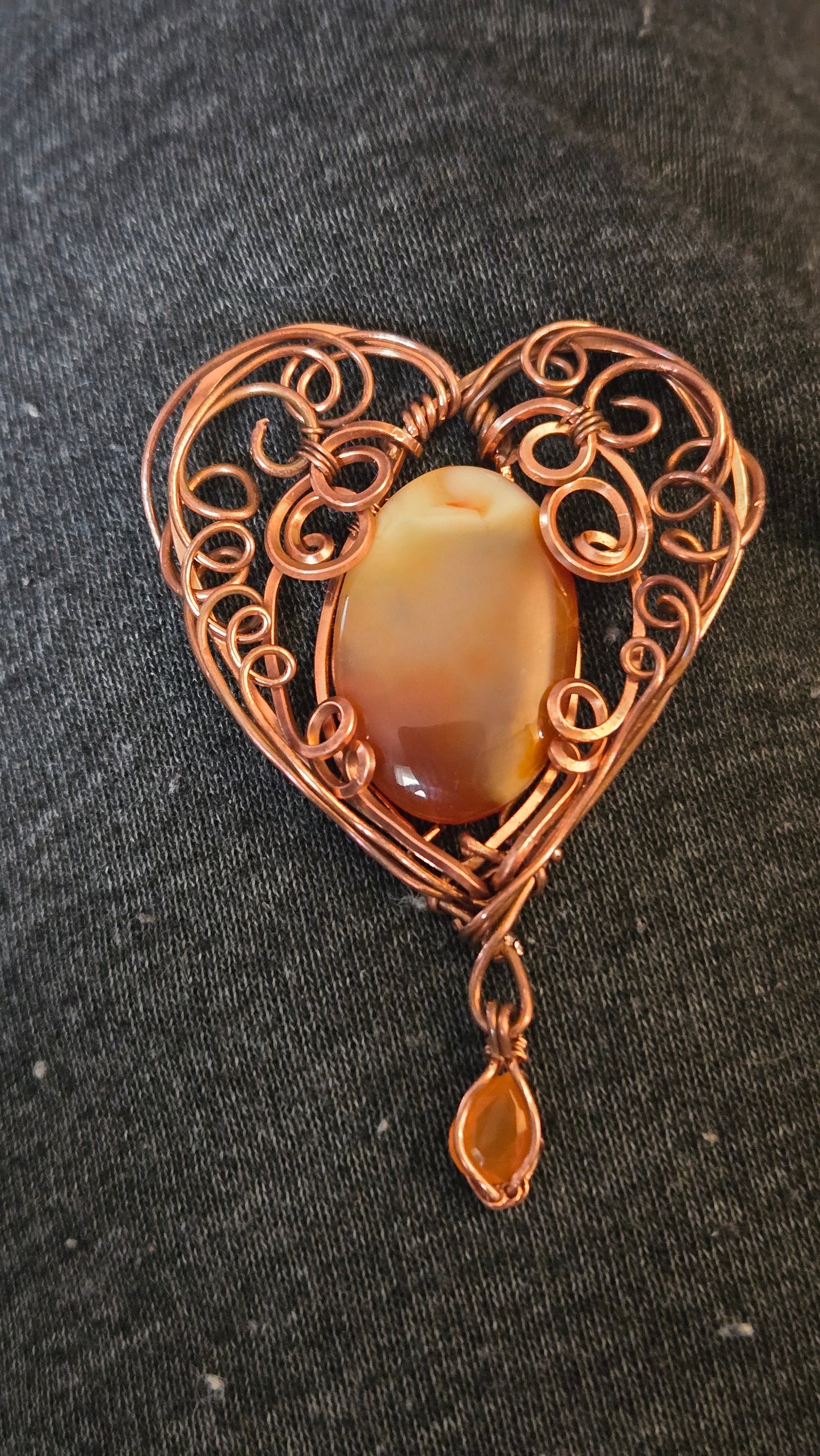 Carnelian Wire Wrapped Suncatcher