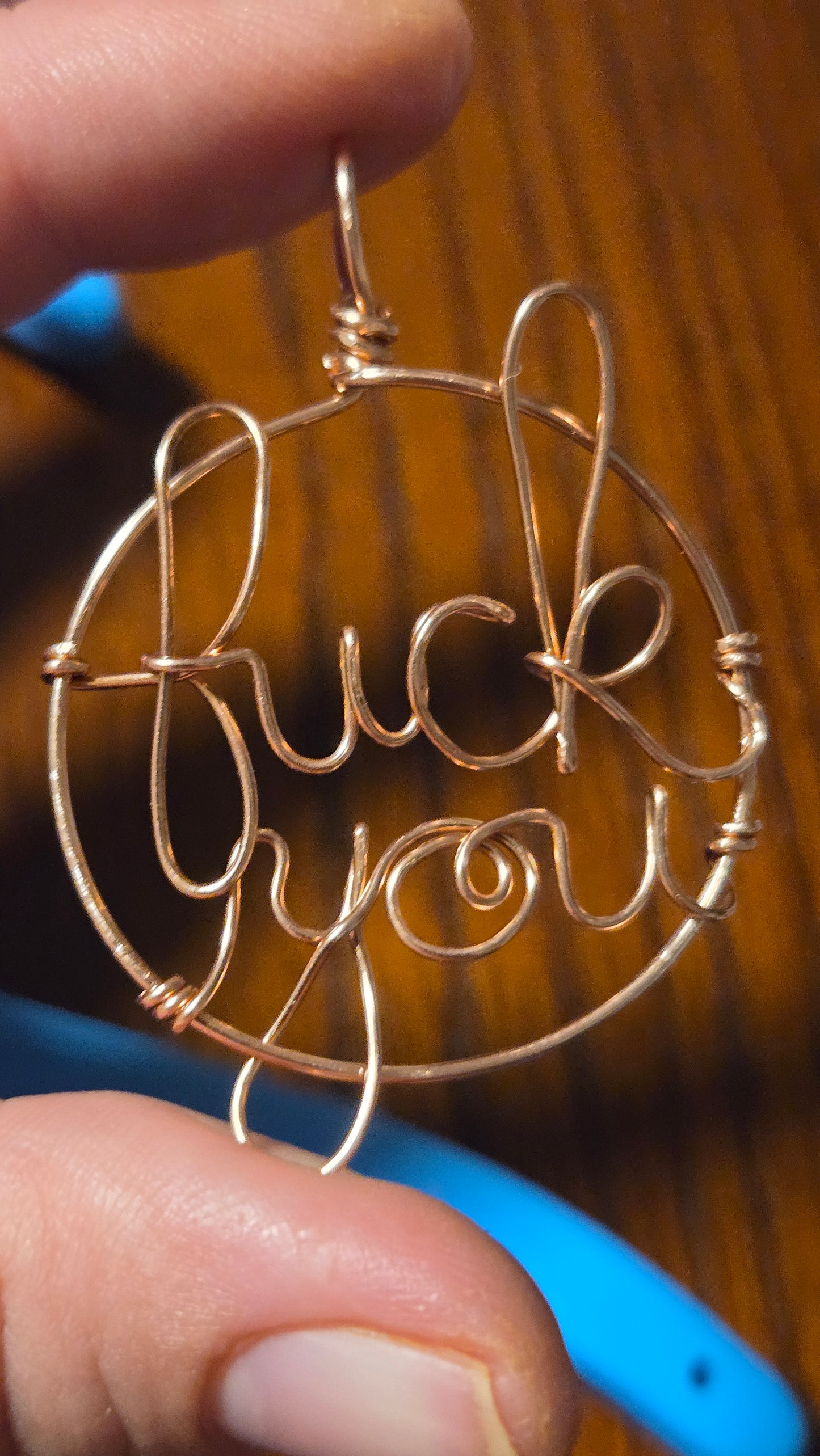 Fck You Wire Wrapped Pendant