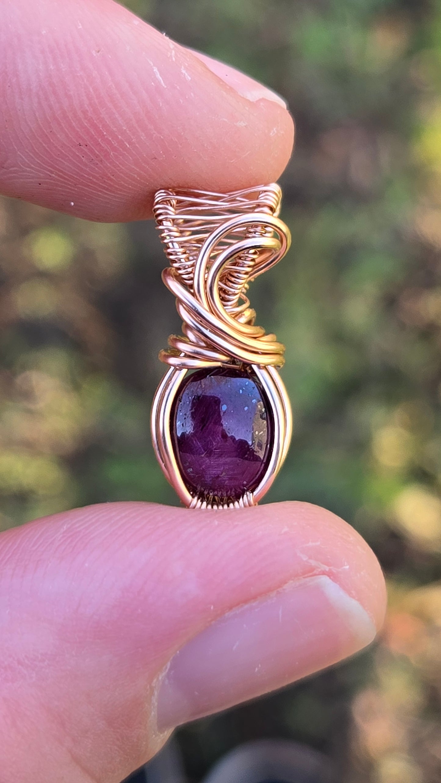 Star Ruby Wire Wrapped Pendant
