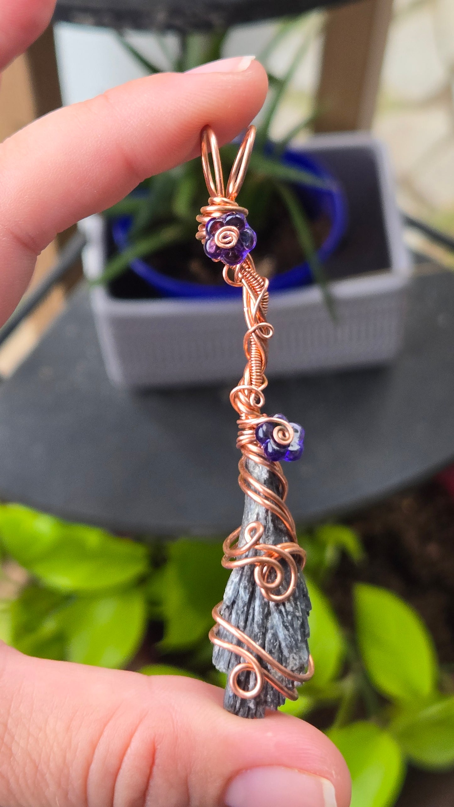 Witches Broom Wire Wrapped Pendant