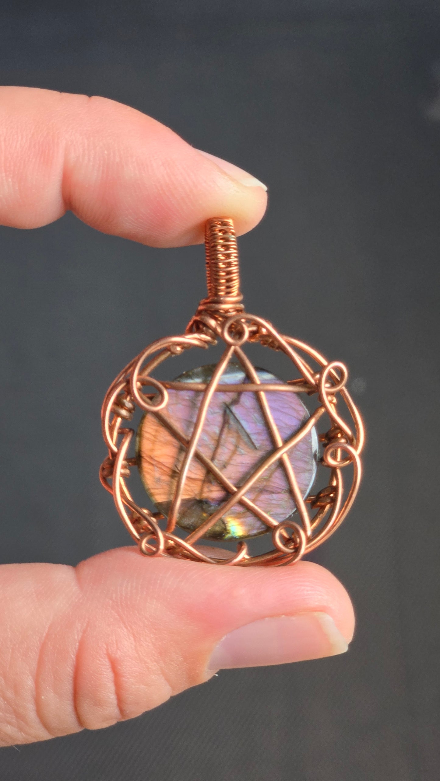 Pentacle Wire Wrapped Pendant