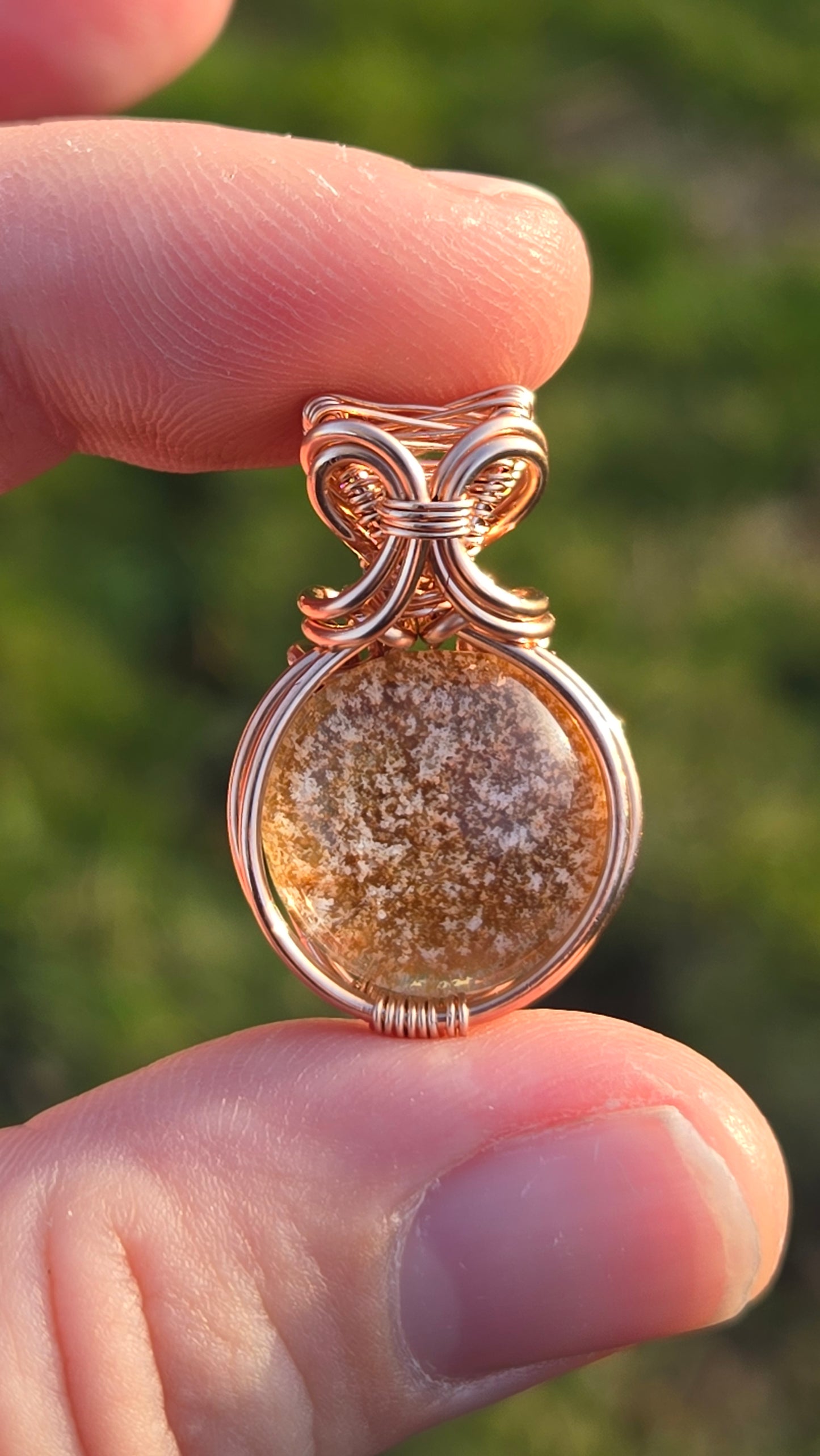 Garden Quartz Wire Wrapped Pendant