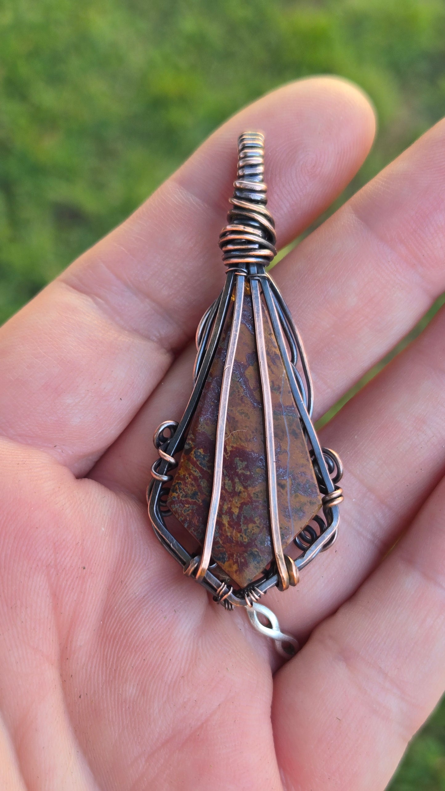 Jasper Wire Wrapped Pendant