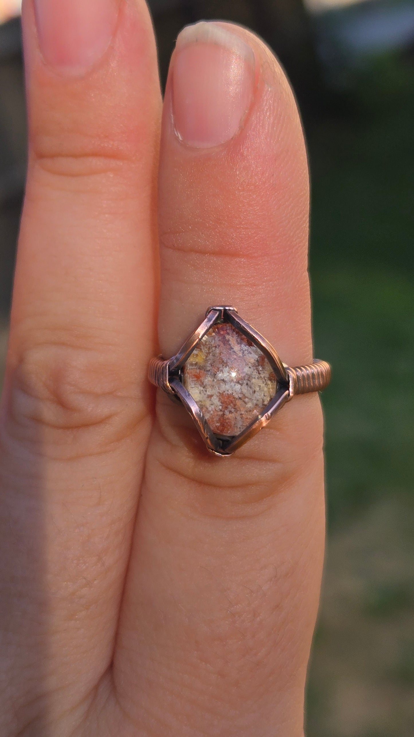 Garden Quartz Wire Wrapped Ring