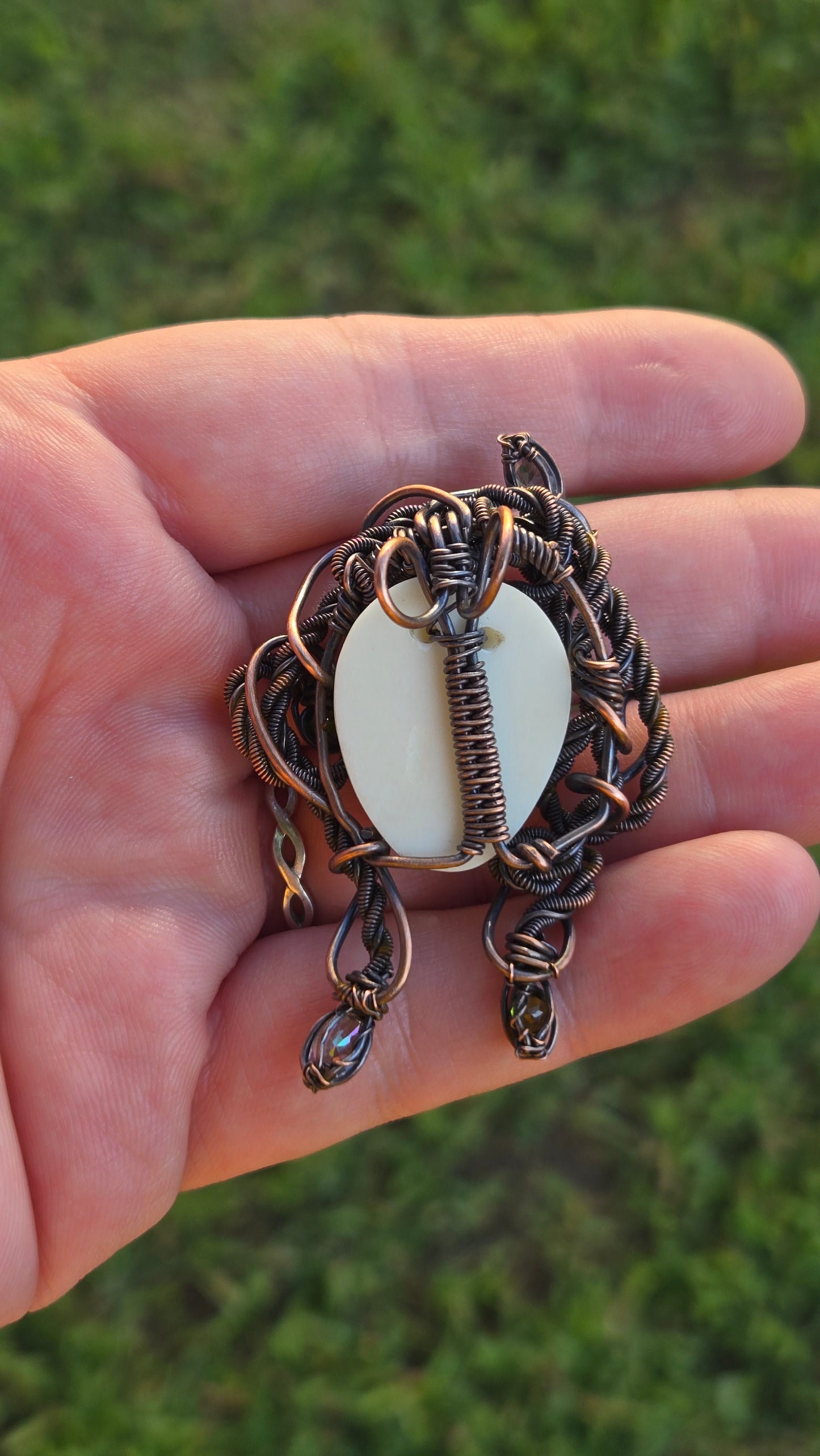 Medusa Wire Wrapped Pendant
