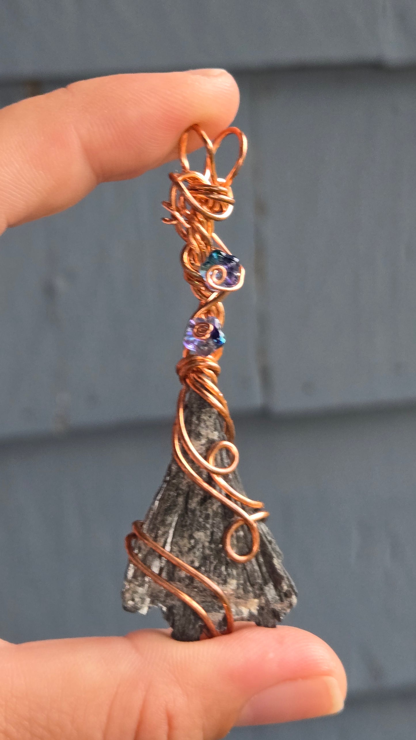 Witches Broom Wire Wrapped Pendant