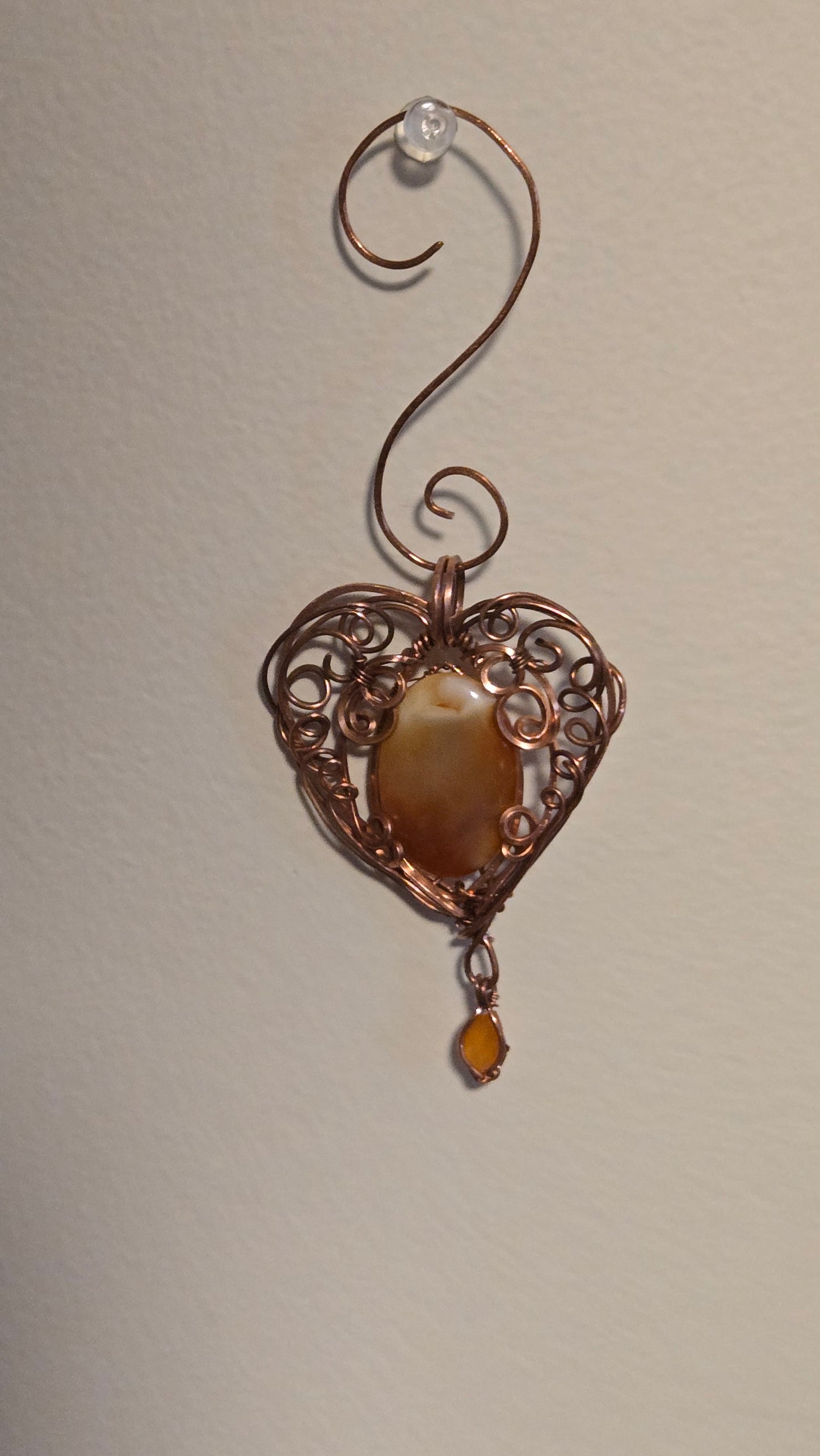 Carnelian Wire Wrapped Suncatcher