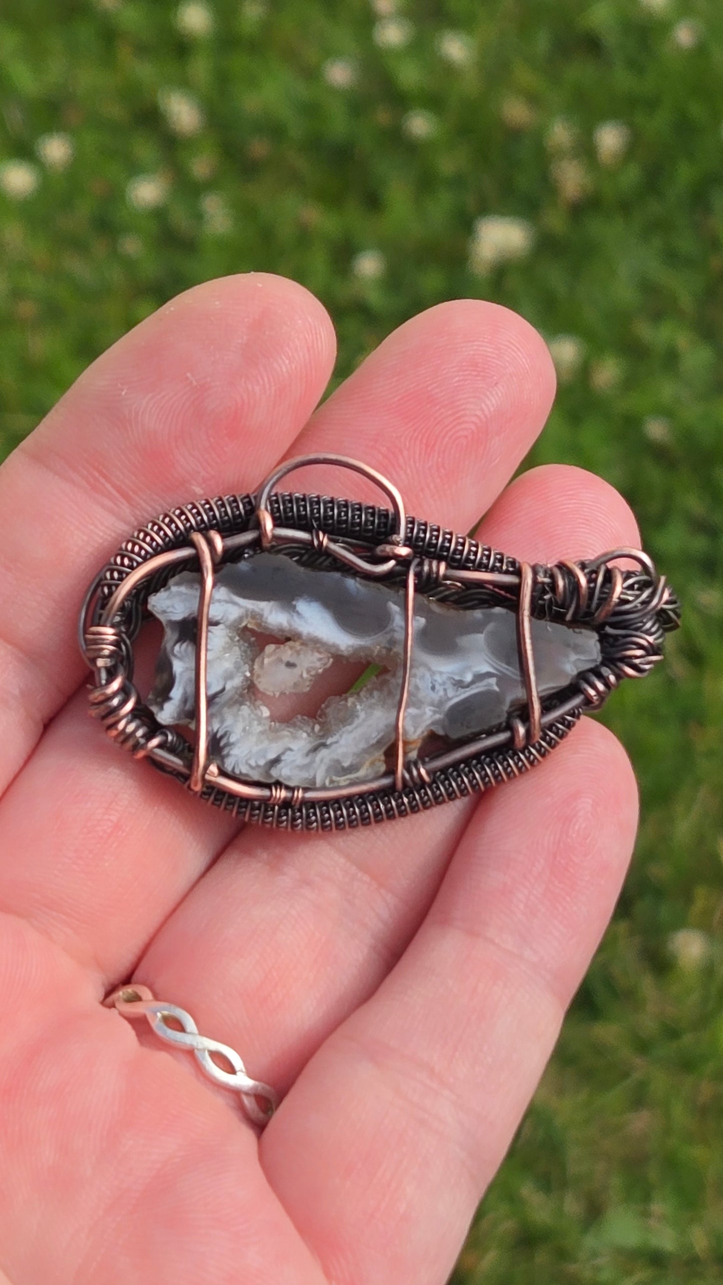 Eye Wire Wrapped Pendant