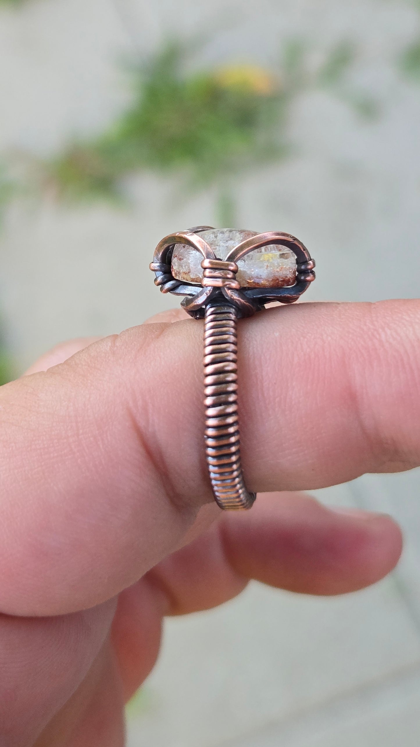Garden Quartz Wire Wrapped Ring