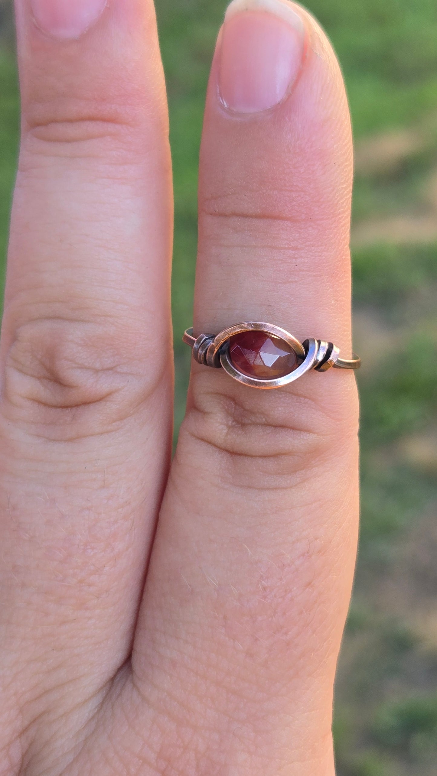 Andalusite Wire Wrapped Ring