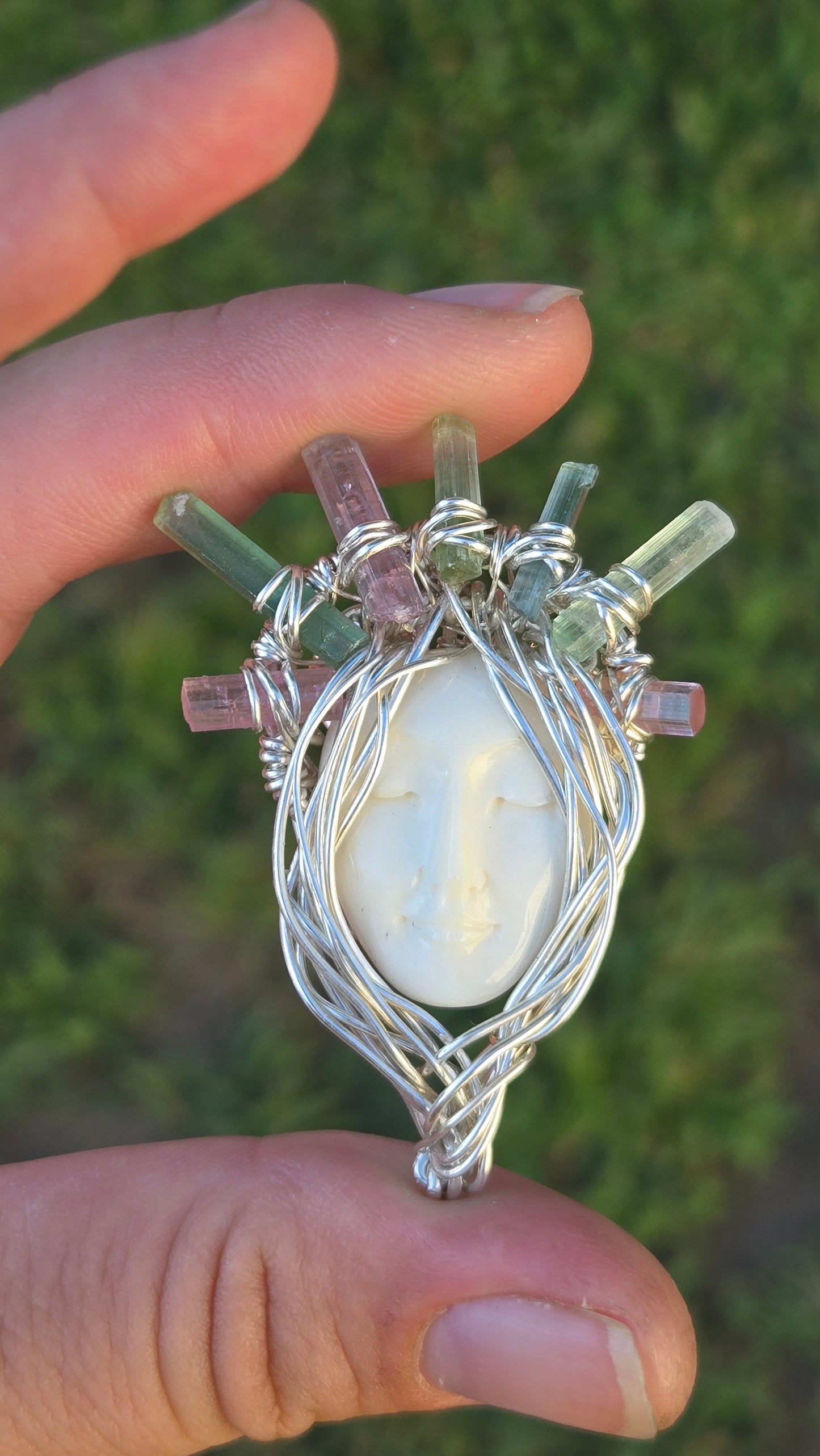 Queen Wire Wrapped Pendant