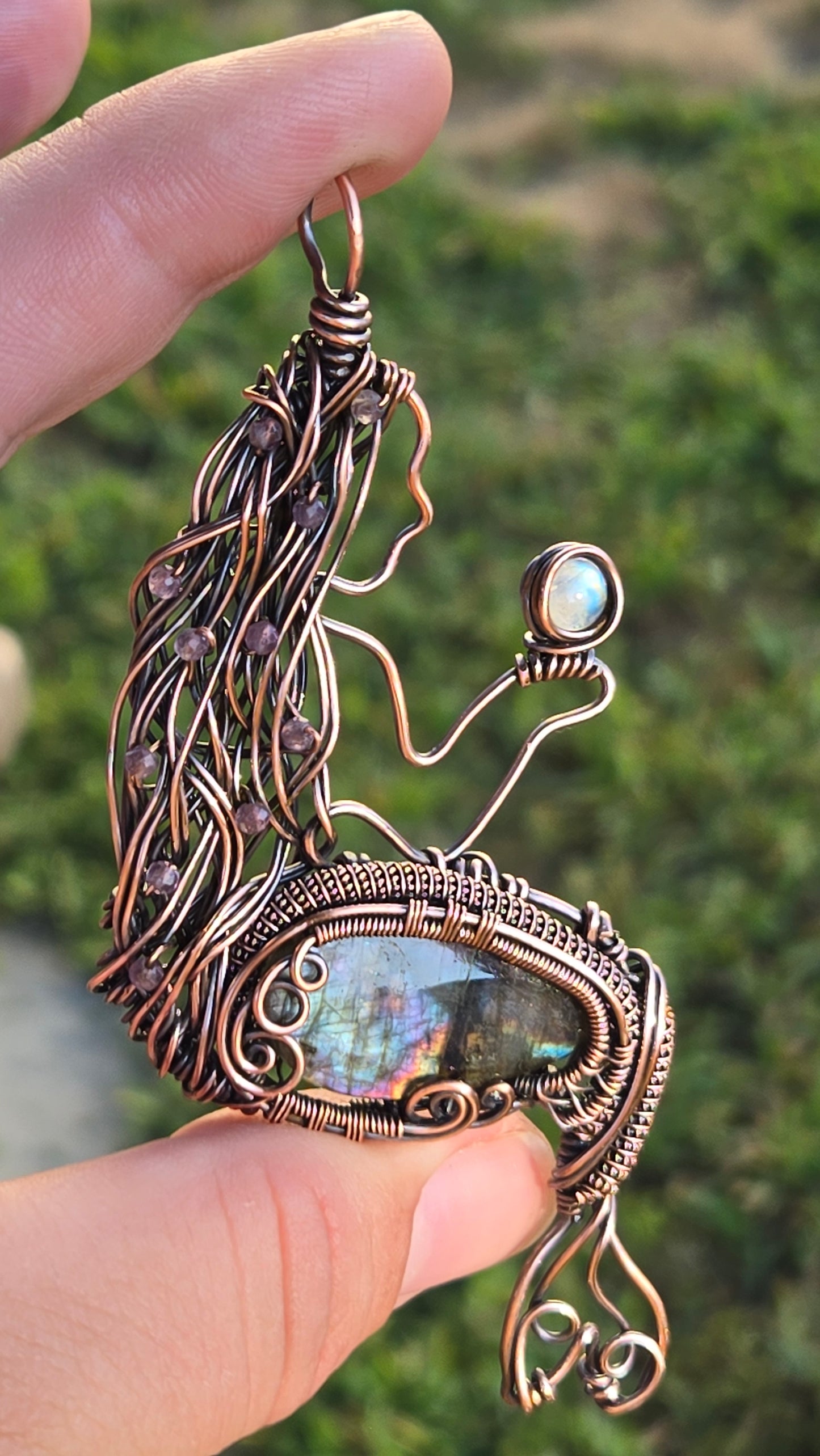 Mermaid Wire Wrapped Pendant