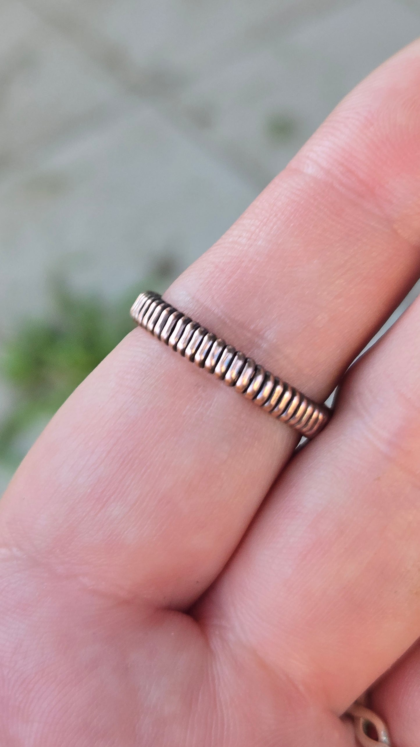 Fossilized Coral Wire Wrapped Ring