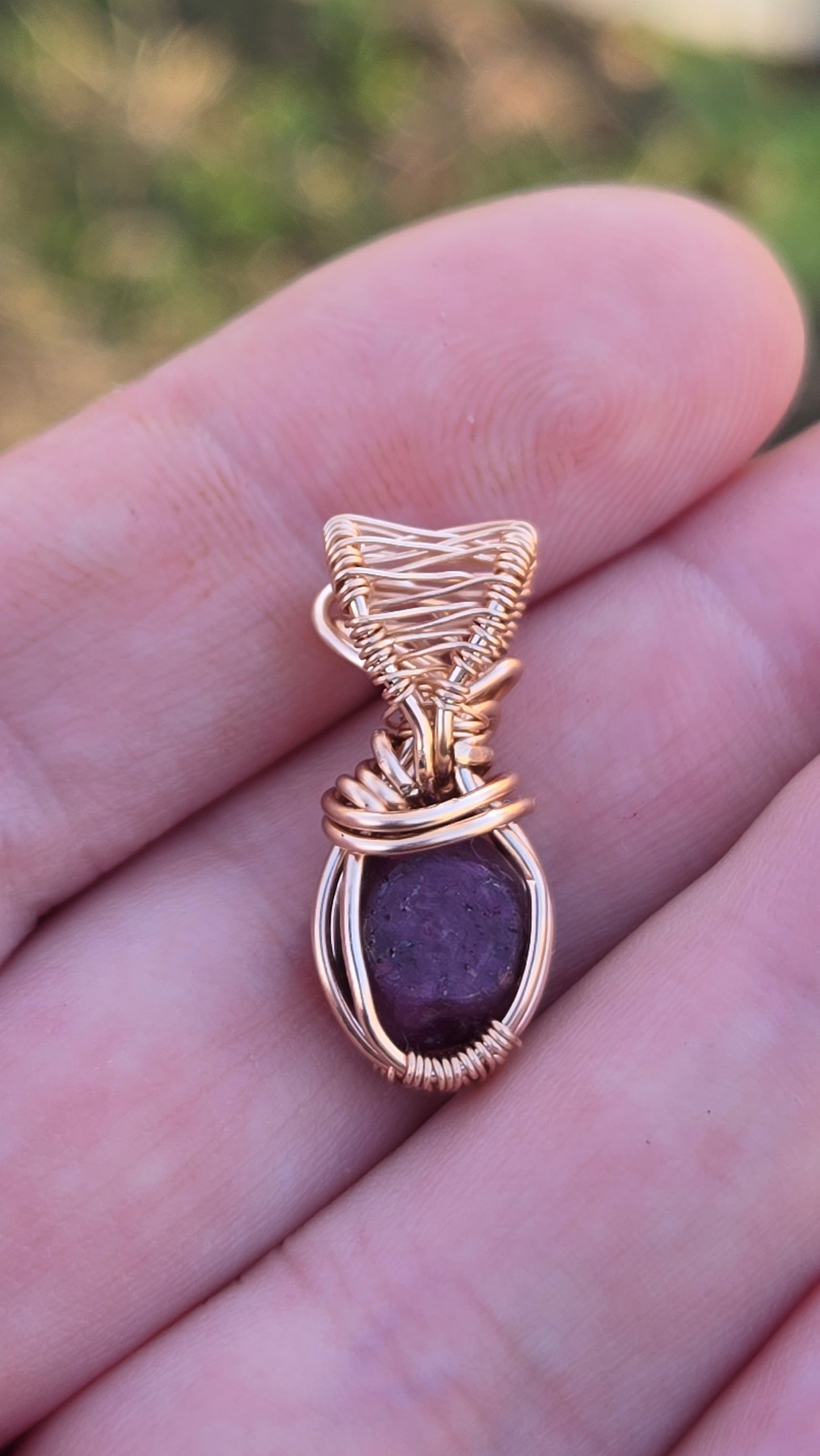 Star Ruby Wire Wrapped Pendant