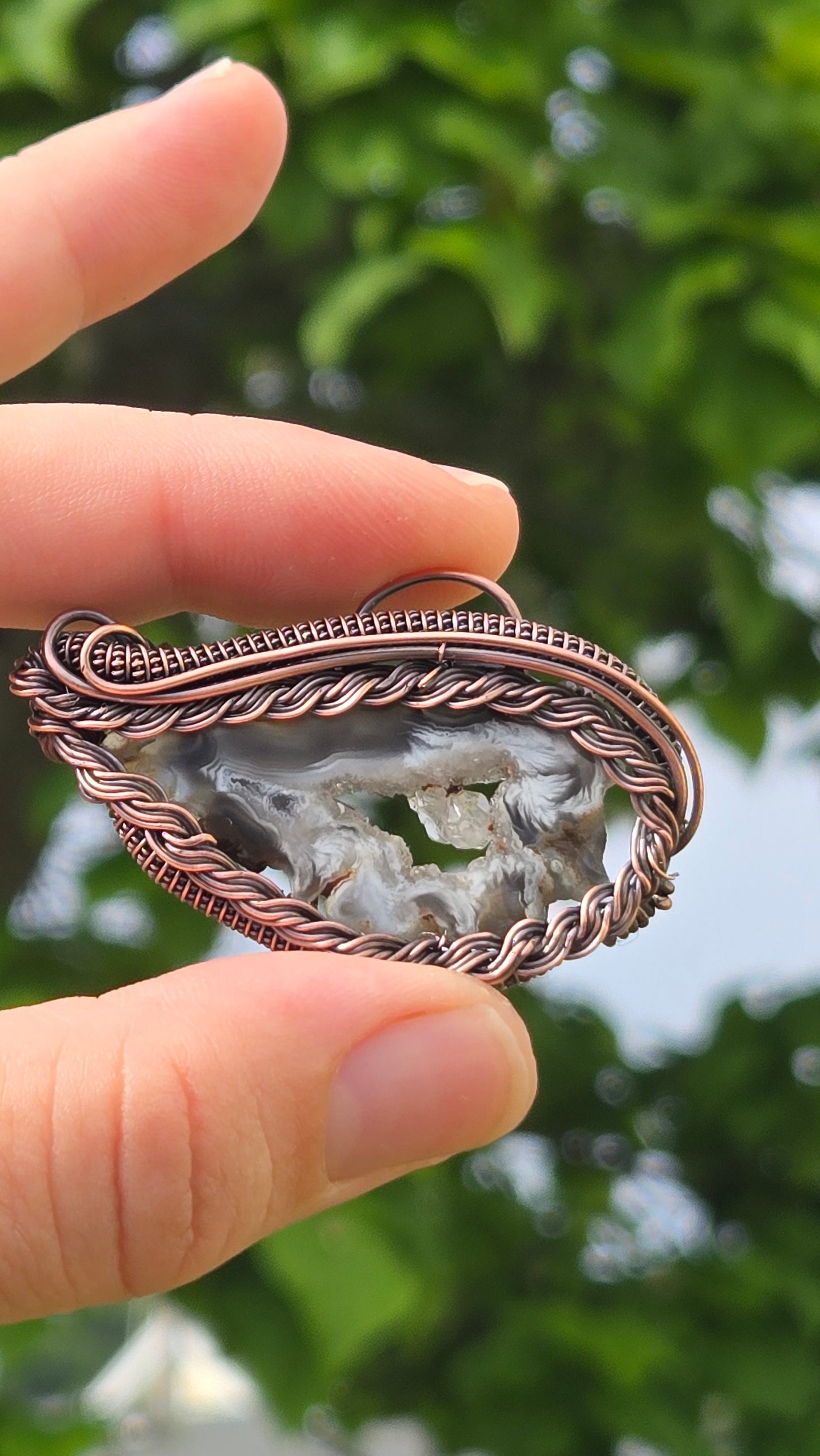 Eye Wire Wrapped Pendant