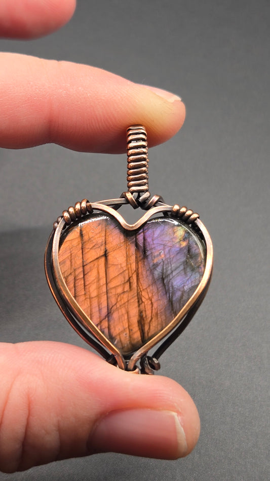 Labradorite Wire Wrapped Pendant