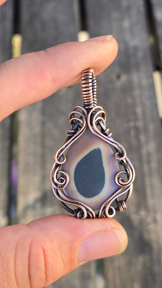 Polychrome Jasper Wire Wrapped Pendant