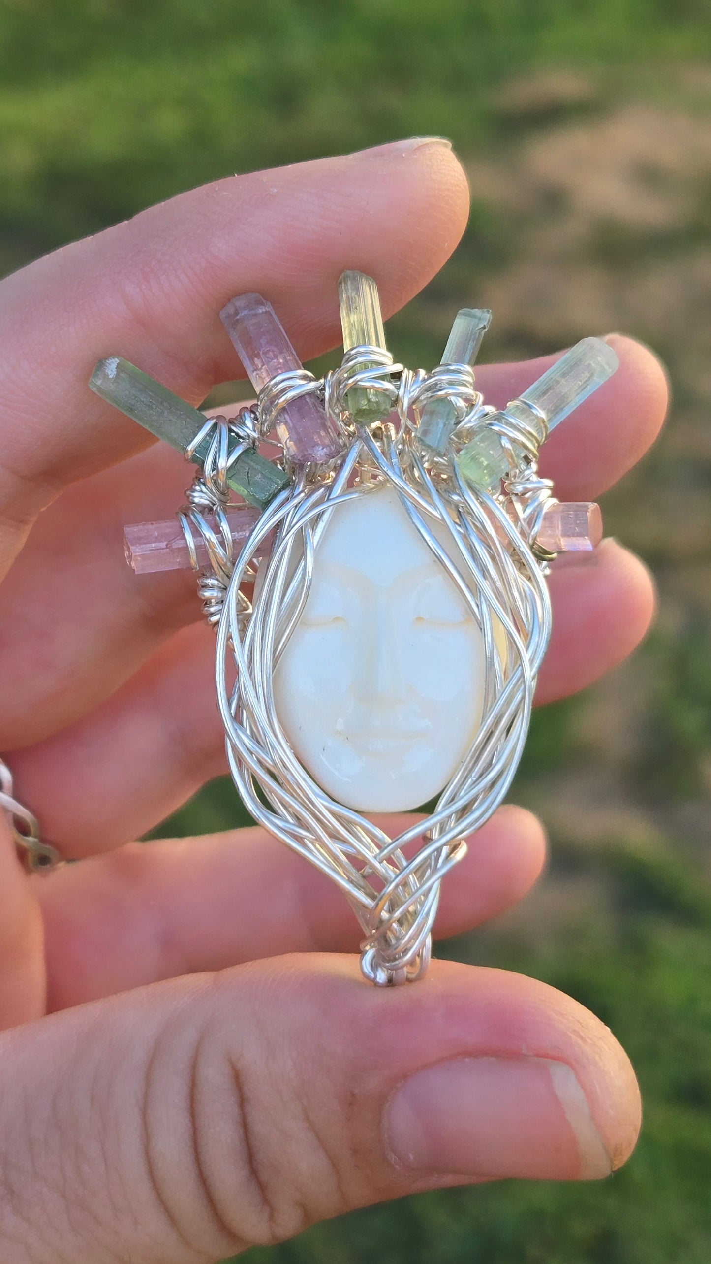 Queen Wire Wrapped Pendant