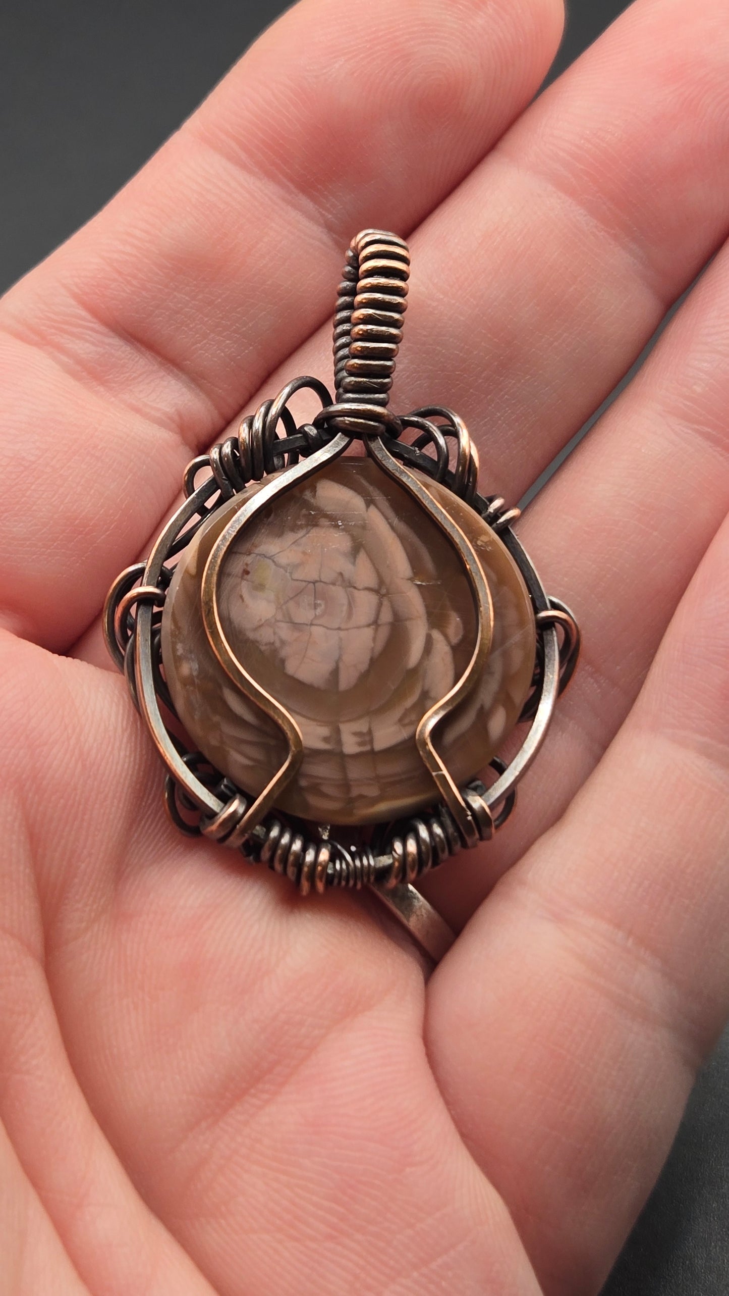 Imperial Jasper Wire Wrapped Pendant