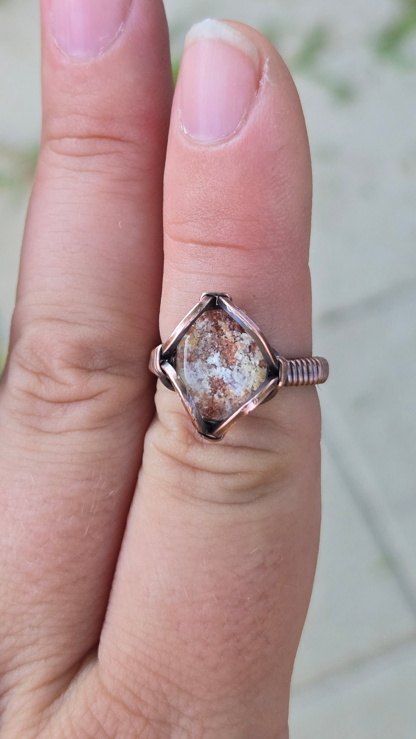 Garden Quartz Wire Wrapped Ring