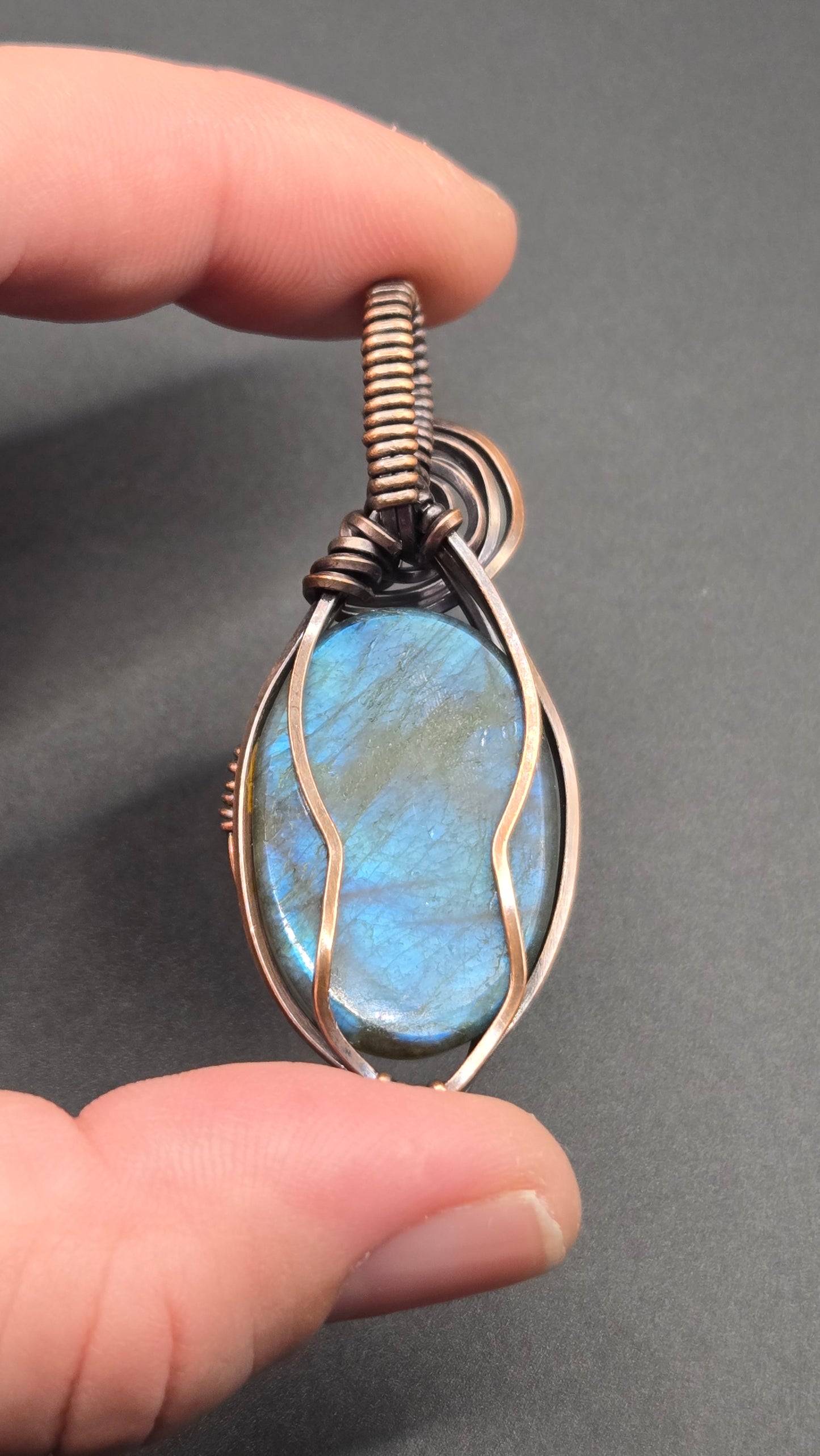 Labradorite Wire Wrapped Pendant