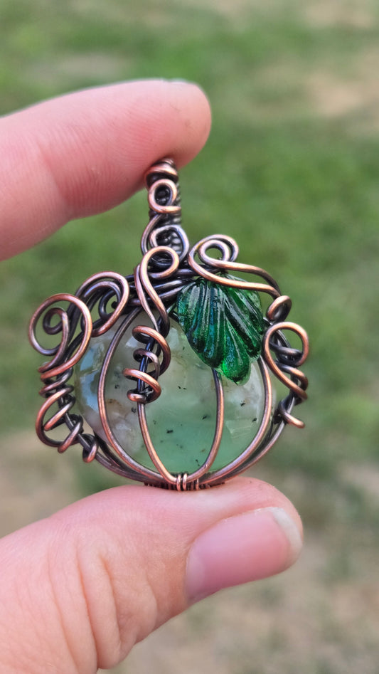Pumpkin Wire Wrapped Pendant