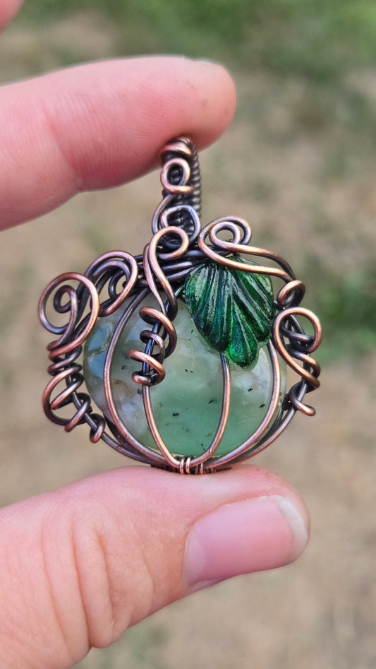 Pumpkin Wire Wrapped Pendant