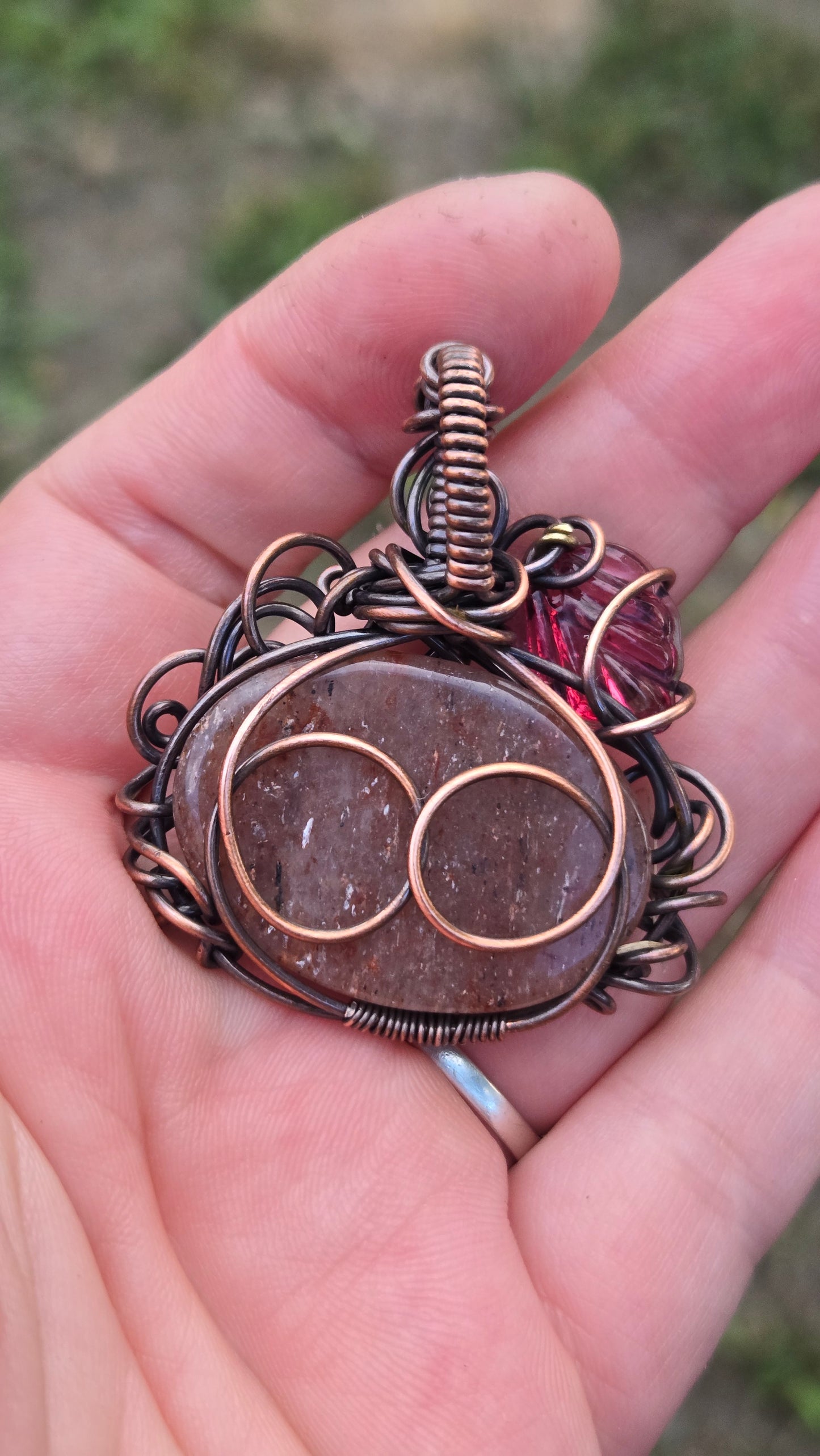 Pumpkin Wire Wrapped Pendant