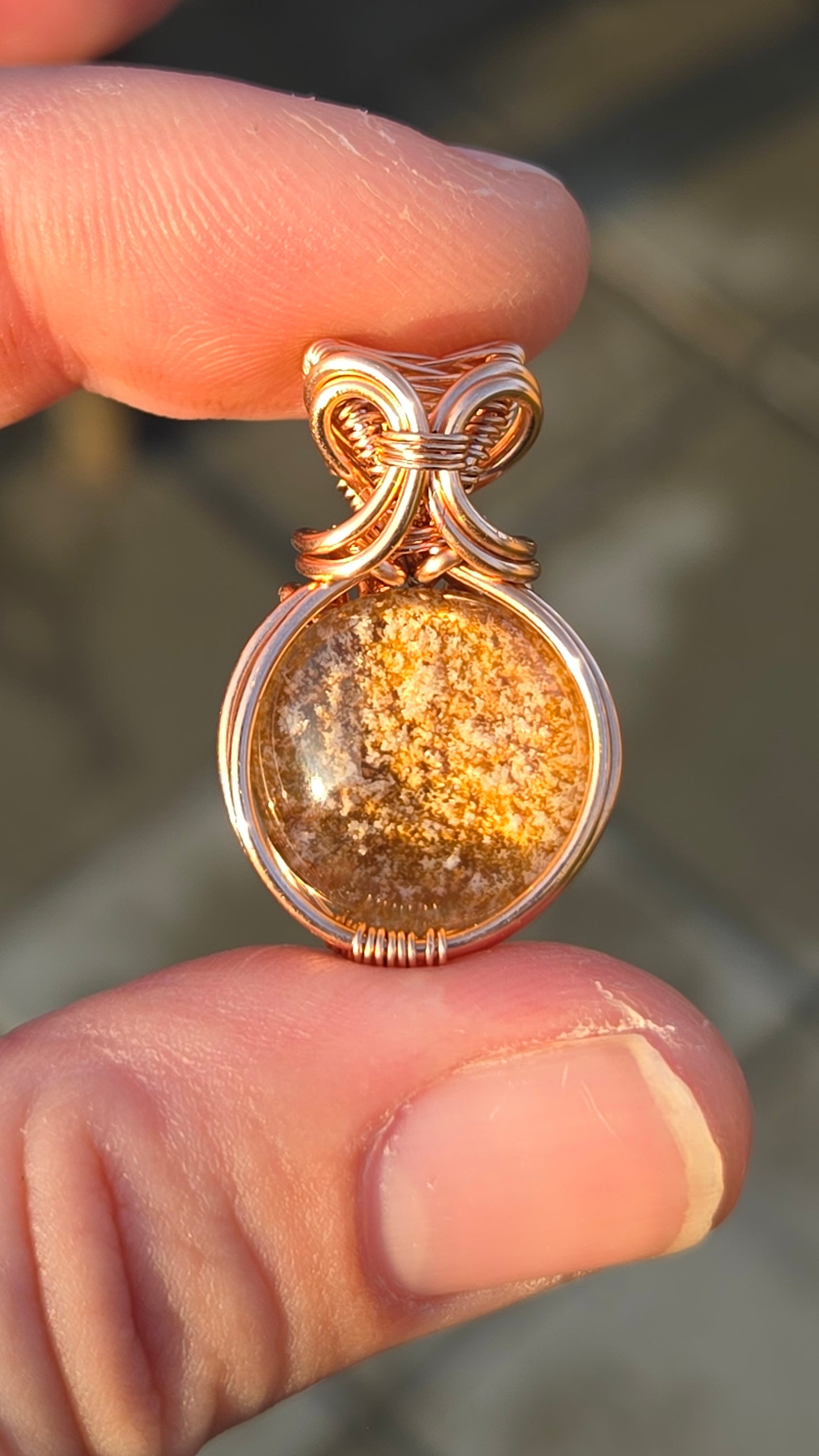 Garden Quartz Wire Wrapped Pendant