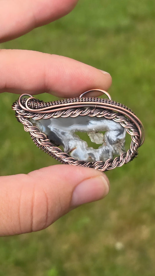 Eye Wire Wrapped Pendant