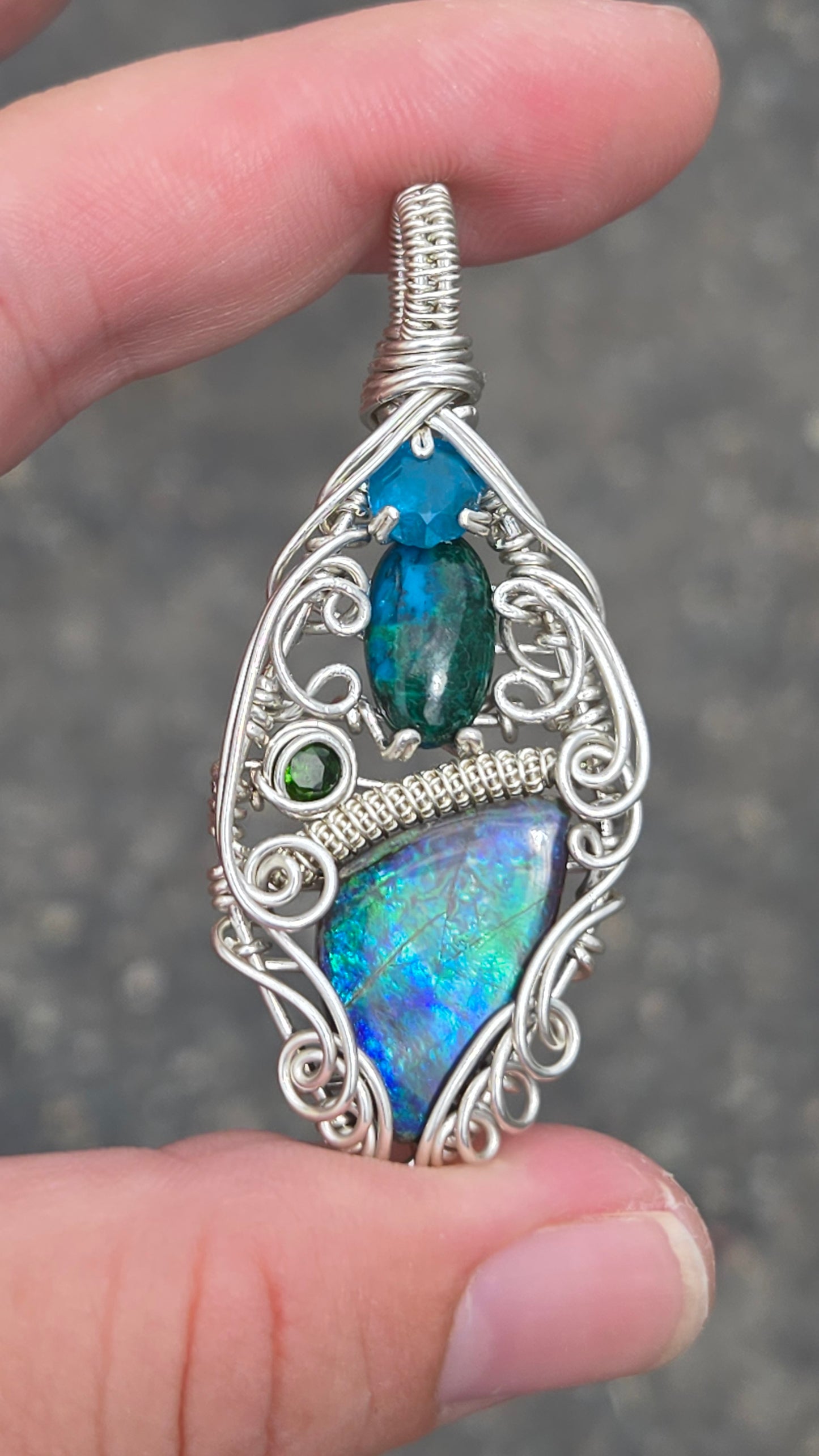Ethereal Wire Wrapped Pendant