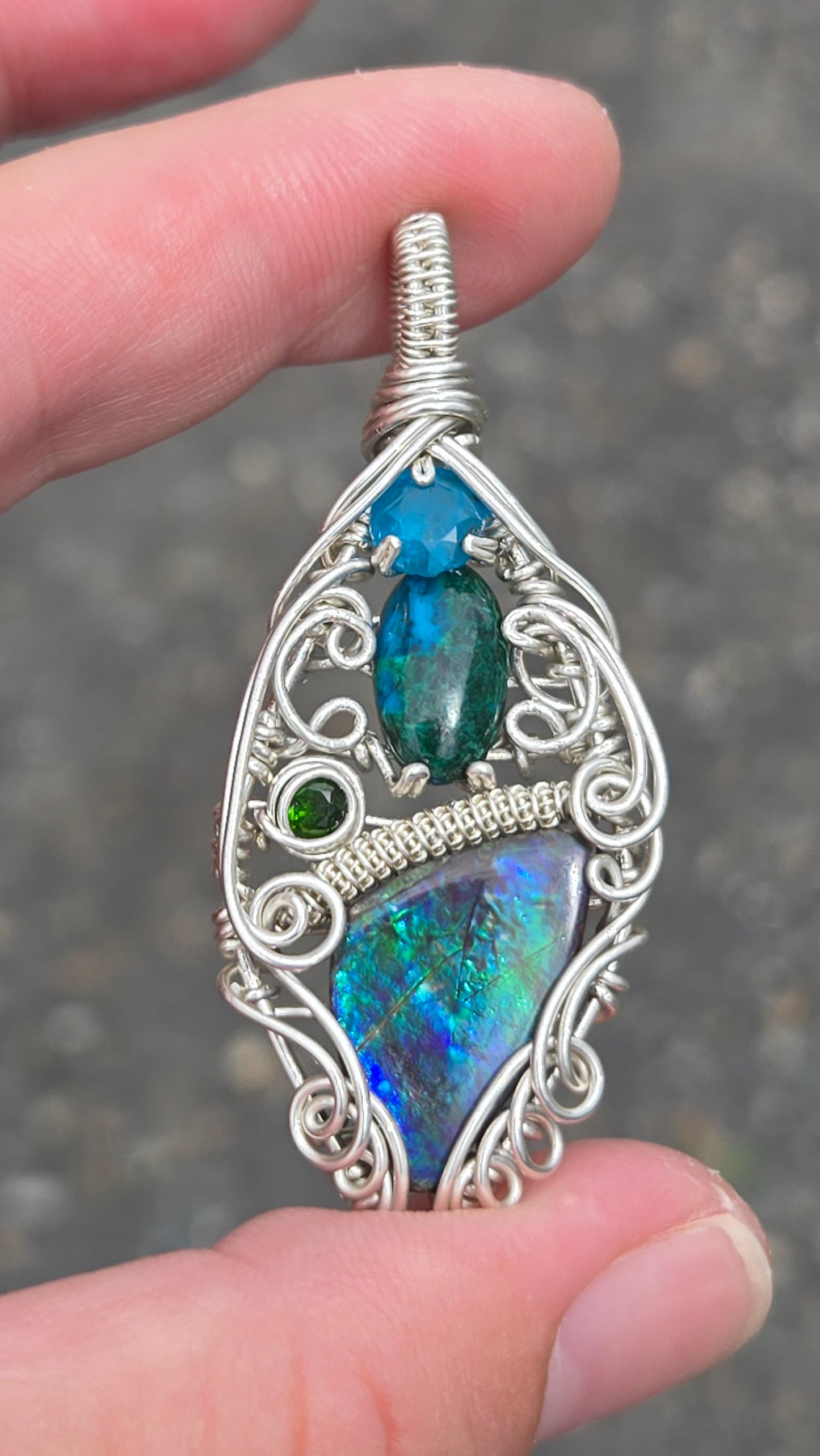 Ethereal Wire Wrapped Pendant