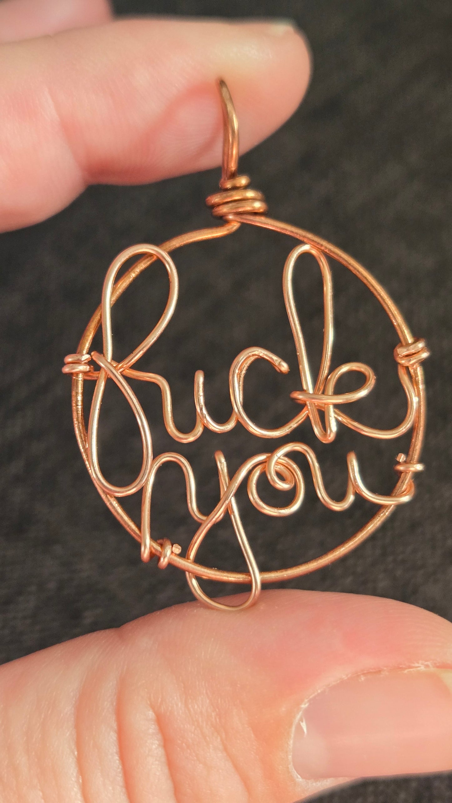Profanity Wire Wrapped Pendant