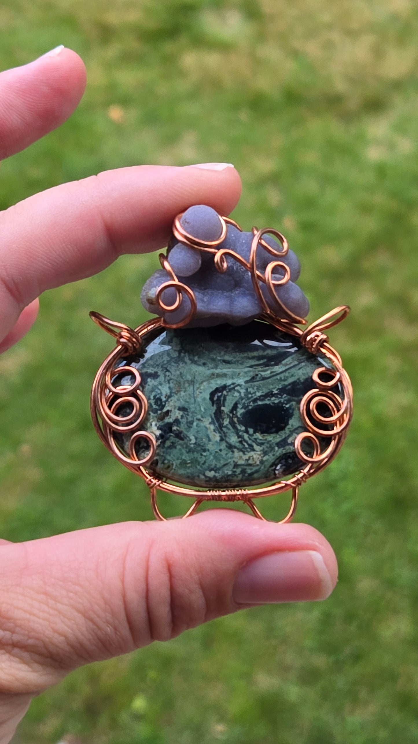 Cauldron Wire Wrapped Pendant