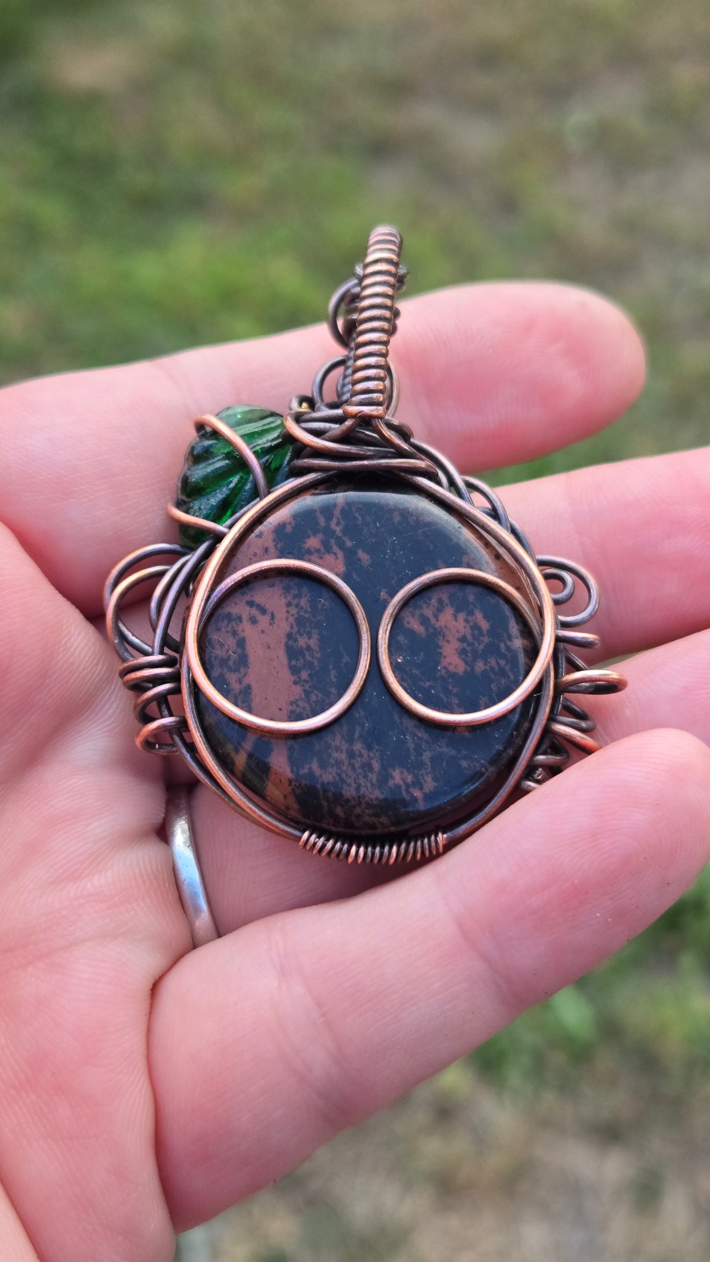 Pumpkin Wire Wrapped Pendant