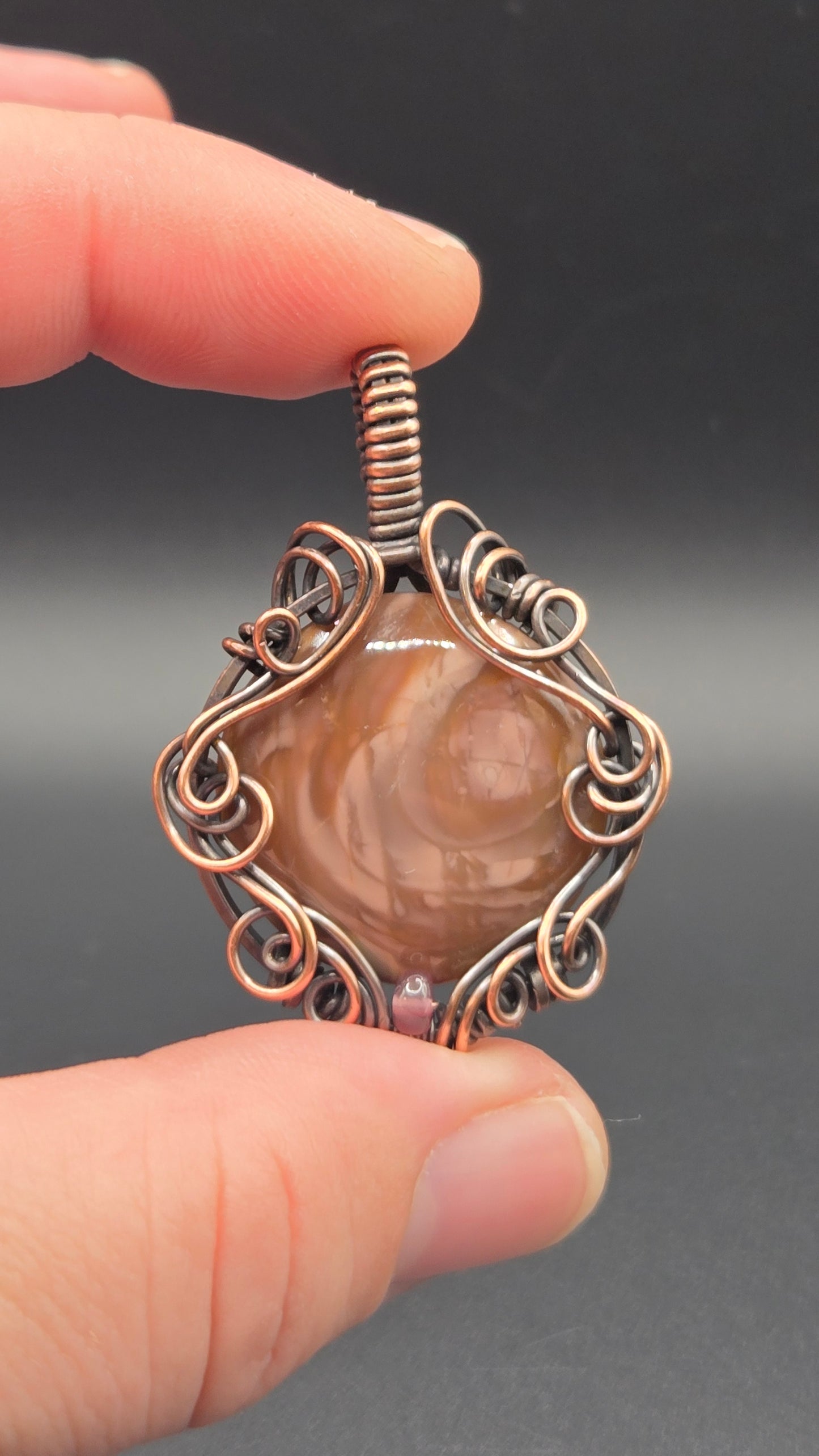 Imperial Jasper Wire Wrapped Pendant