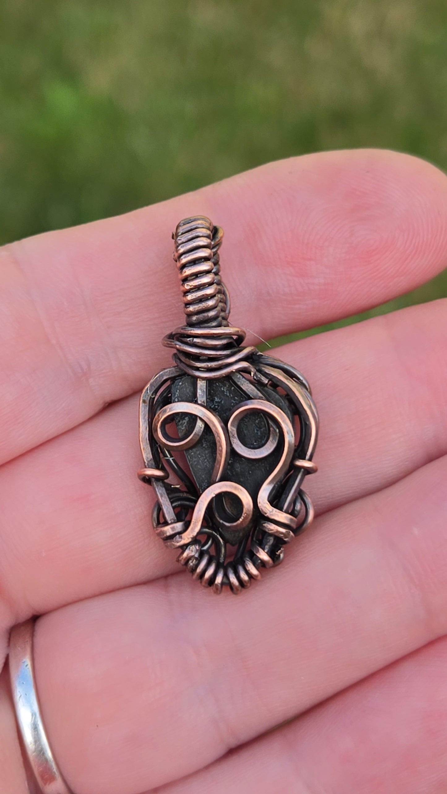 Ammolite Mini Wire Wrapped Pendant